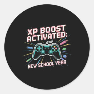 Xp Boost, New School Year, Back To School, Gen Z A Classic Round Sticker