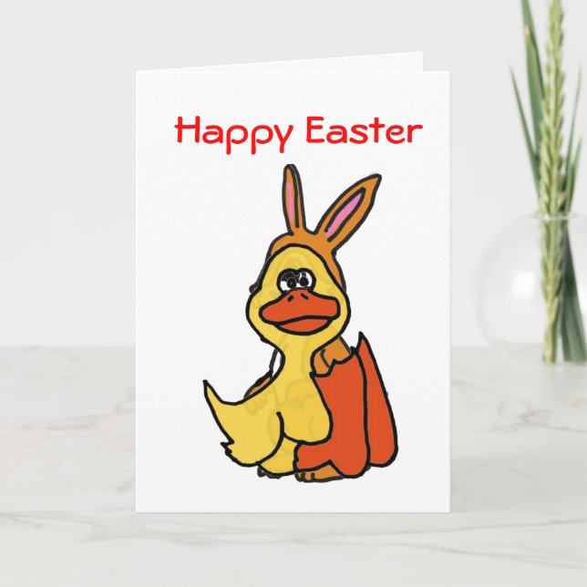 XP- Happy Easter Duck-bunny card (Front)