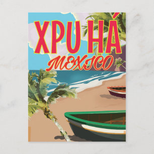 Xpu Há Mexico beach poster Postcard