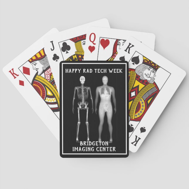 Xray & CT Full  Body "Happy Rad Tech Week" Playing Cards (Back)