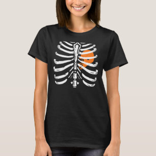 Xray Skeleton Rib Cage Football Fans Halloween Cos T-Shirt