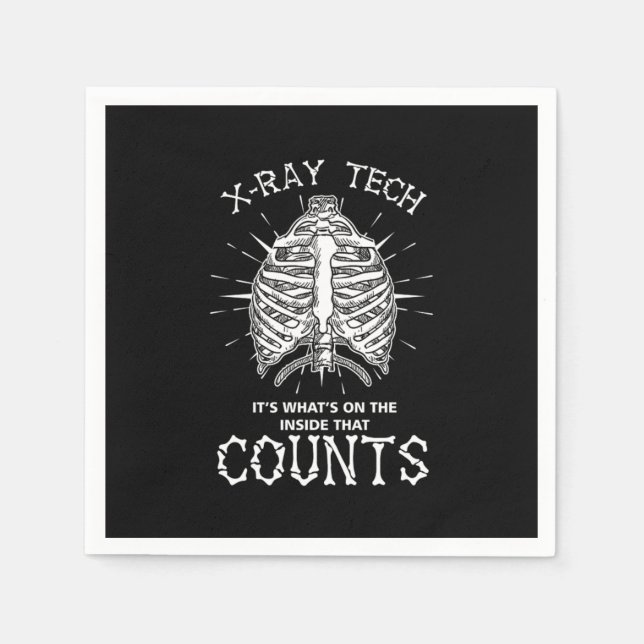 XRay Skeleton Skeletal System Radiologist Rad Tech Napkin (Front)