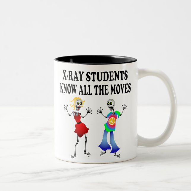 XRAY STUDENTS  KNOW ALL MOVES Two-Tone COFFEE MUG (Right)