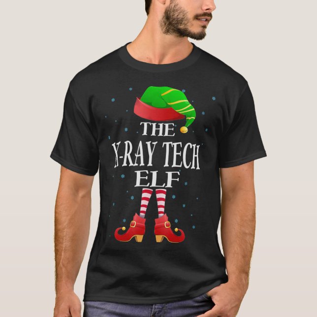 Xray Tech Elf Funny Matching Pajama Group Christma T-Shirt (Front)