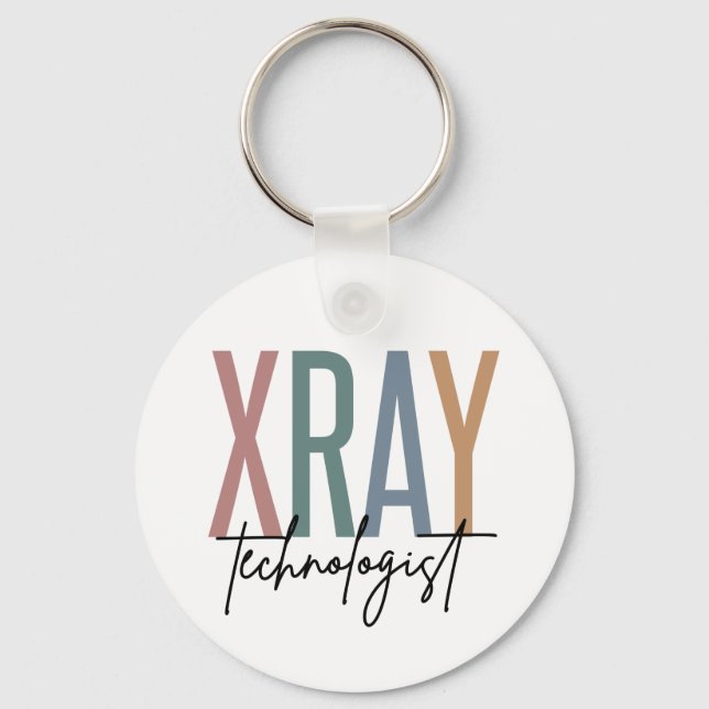 Xray Tech X-ray Technologist Multicolored gifts Keychain (Front)