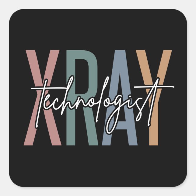 Xray Tech X-ray Technologist Multicolored gifts Square Sticker (Front)