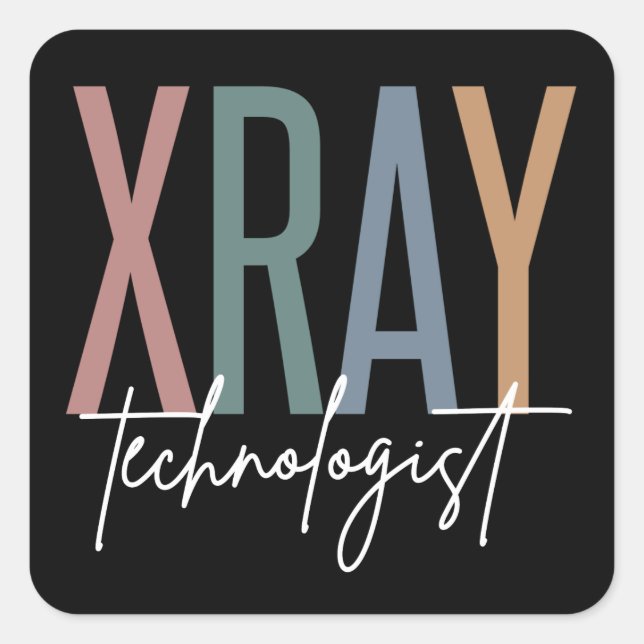 Xray Tech X-ray Technologist Multicolored gifts Square Sticker (Front)