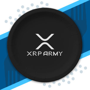 XRP Army Quote Hodl Crypto Cryptocurrency Meme Paper Plate