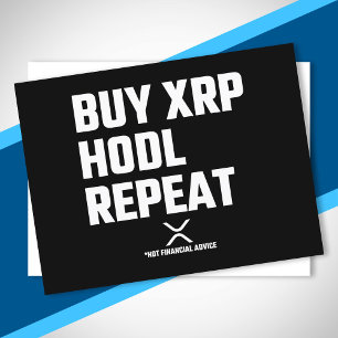 XRP Crypto Cryptocurrency Buy XRP Hodl Repeat Postcard