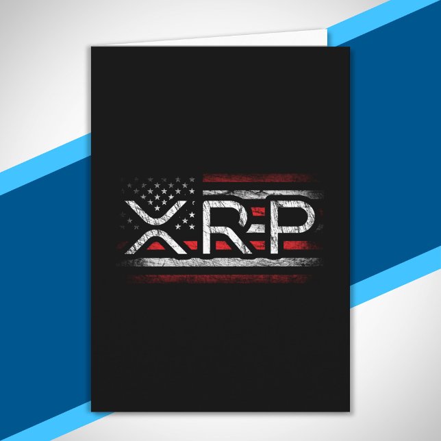 XRP Crypto Currency Cryptocurrency American Flag Card (Creator Uploaded)