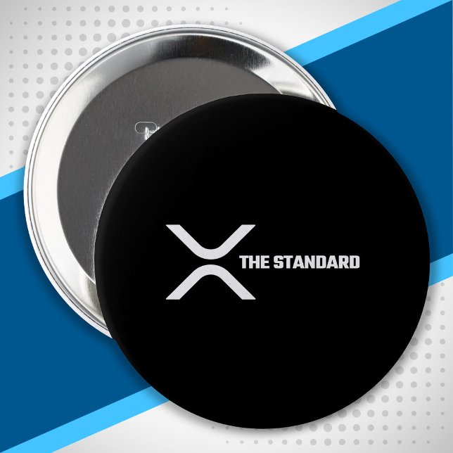 XRP Crypto Meme Cryptocurrency The Standard Quote 4 Inch Round Button (Creator Uploaded)