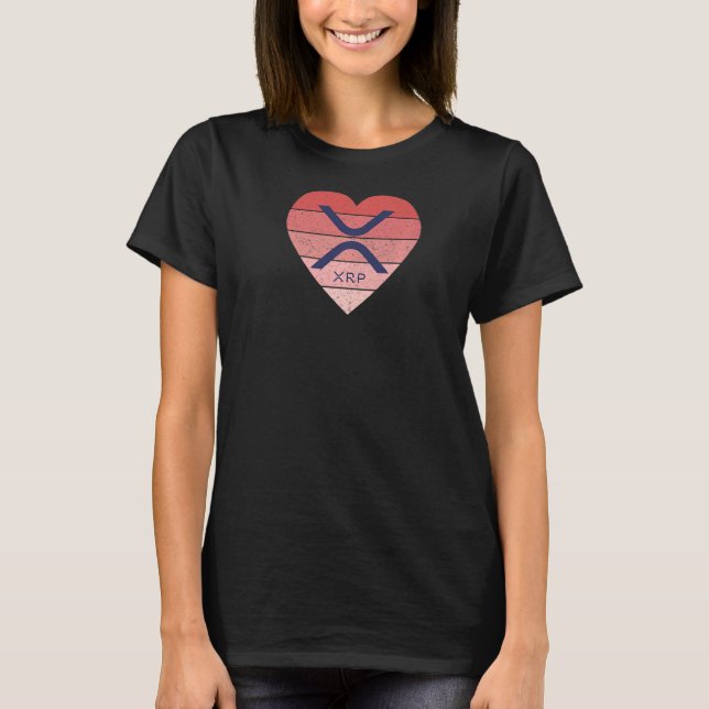 Xrp Crypto Pink Grunge Women's Design Cryptocurren T-Shirt (Front)