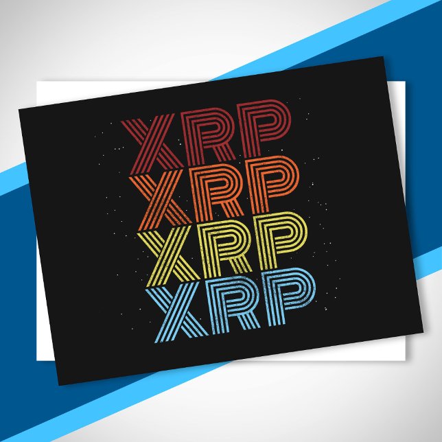 XRP Crypto Retro Vintage Cryptocurrency Meme Postcard (Creator Uploaded)