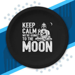 XRP Cryptocurrency To The Moon Keep Calm Crypto Paper Plate