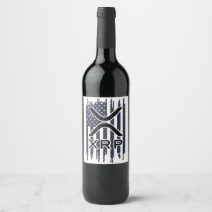 XRP Cryptocurrency USA American Wine Label