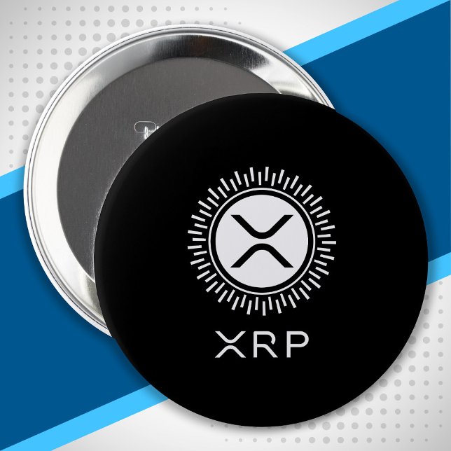 XRP Cryptocurrency - XRP Logo Circle - Crypto 4 Inch Round Button (Creator Uploaded)