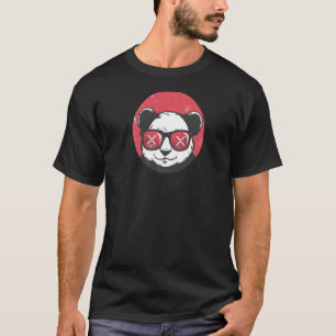 Xrp Cute Crypto Panda Sun Glasses Retro T-Shirt