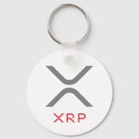 XRP Ripple Grey & Red Logo | Basic Keychain