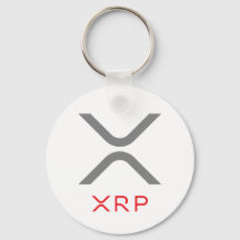 XRP Ripple Grey & Red Logo | Basic Keychain