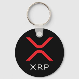 XRP Ripple Red & White Logo   Basic Keychain