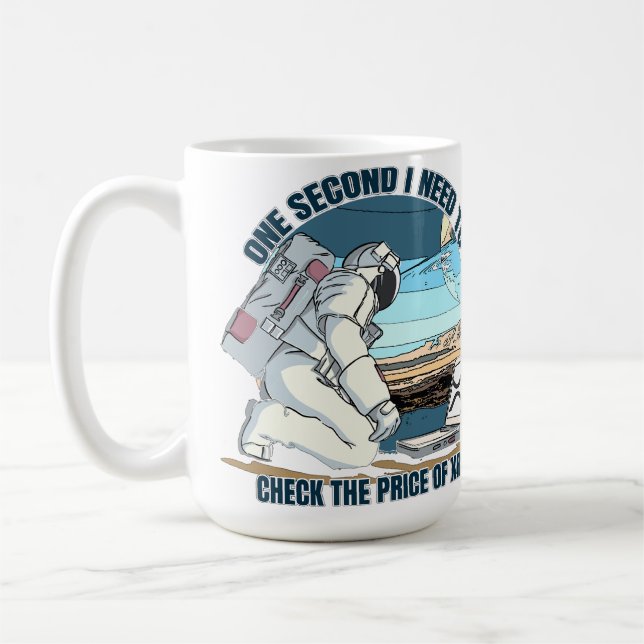 XRP to the moon Astronaut - XRP RIPPLE  Coffee Mug (Left)