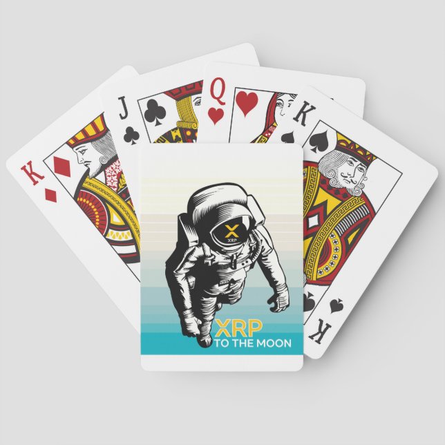 XRP TO THE MOON - XRP cryptocurrency  Playing Cards (Back)