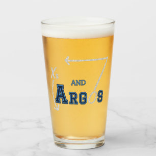 Xs and Argos Beer Glass