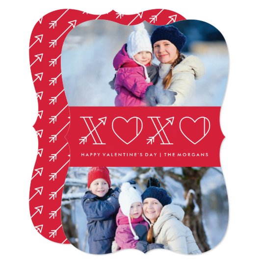 Xs & Os Valentine's Day Card - Rose