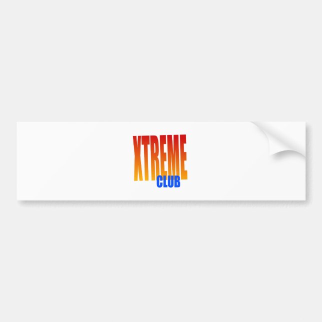 xtreme club bumper sticker (Front)
