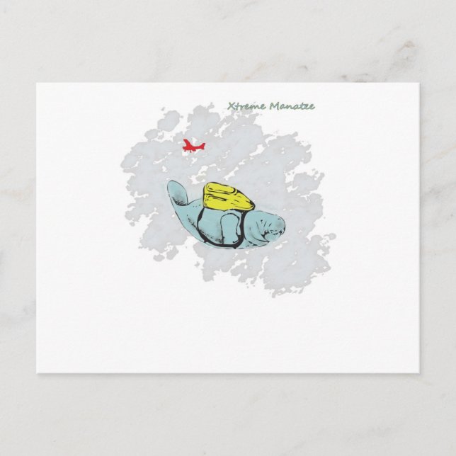 Xtreme Manatee Skydiving Postcard (Front)