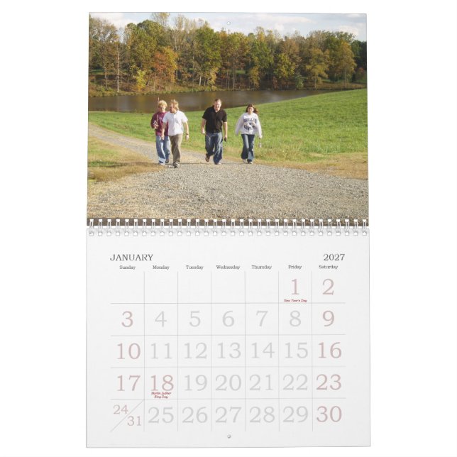 xtreme team calendar (Jan 2027)