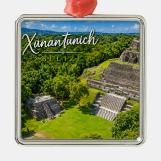 Xunantunich Belize Mayan archaeological sight Metal Ornament