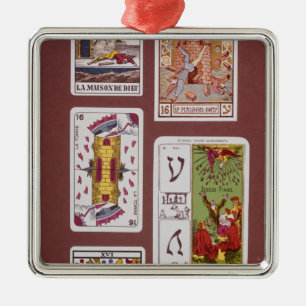 XVI The Tower of Destruction Metal Ornament
