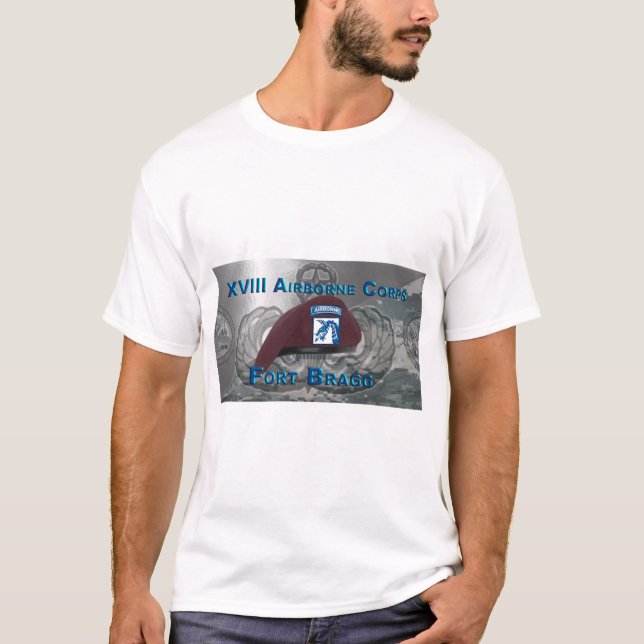 XVIII Airborne Corps - Famed Red Beret T-Shirt (Front)