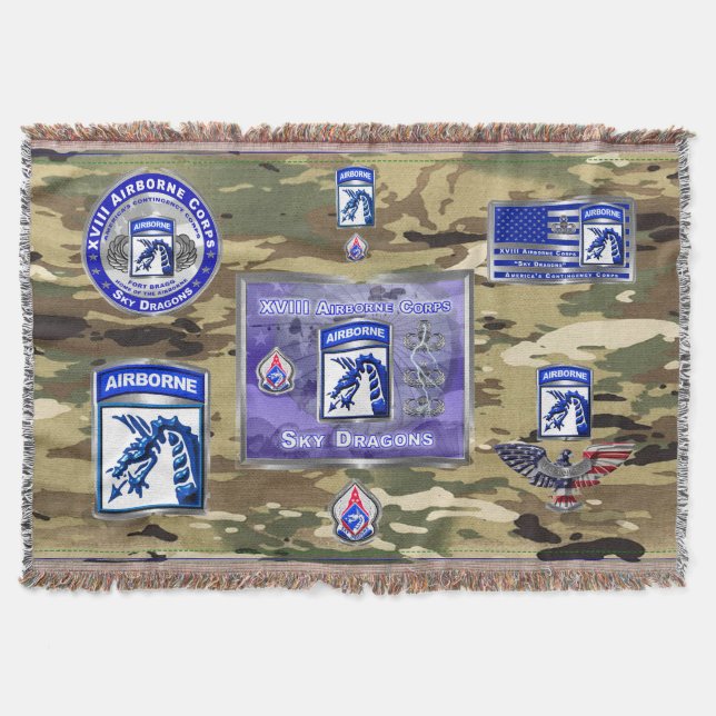 XVIII Airborne Corps Keepsake  Throw Blanket (Front)