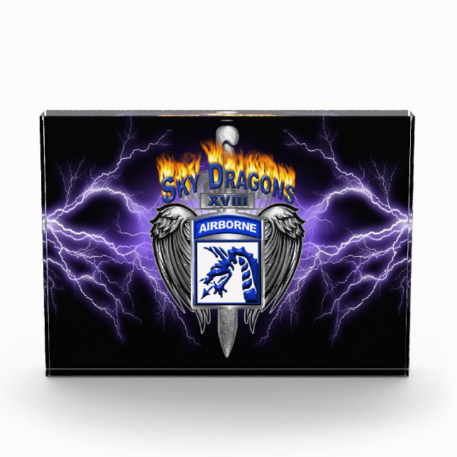 XVIII Airborne Corps Sky Dragons  Custom  Photo Block (Front)