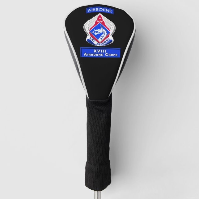 XVIII Airborne Corps Sky Dragons Golf Head Cover (Front)