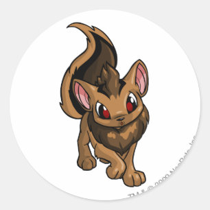 Xweetok Brown Classic Round Sticker