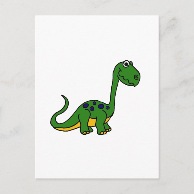 XX- Adorable Cute Dinosaur Cartoon Postcard (Front)