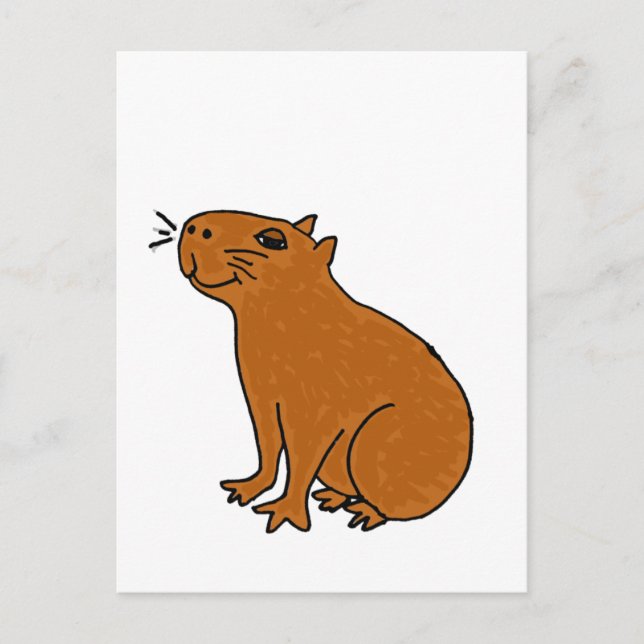 XX- Capybara Art Postcard (Front)