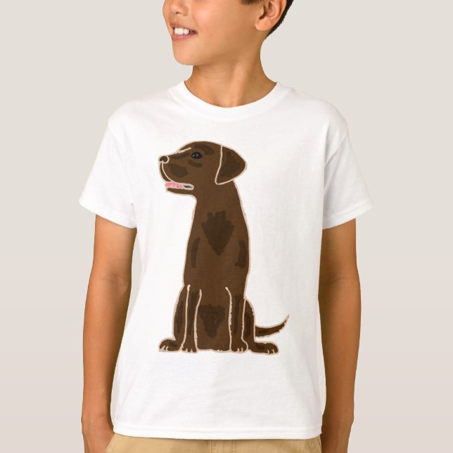 XX- Chocolate Labrador Retriever Puppy Dog T-Shirt (Front)