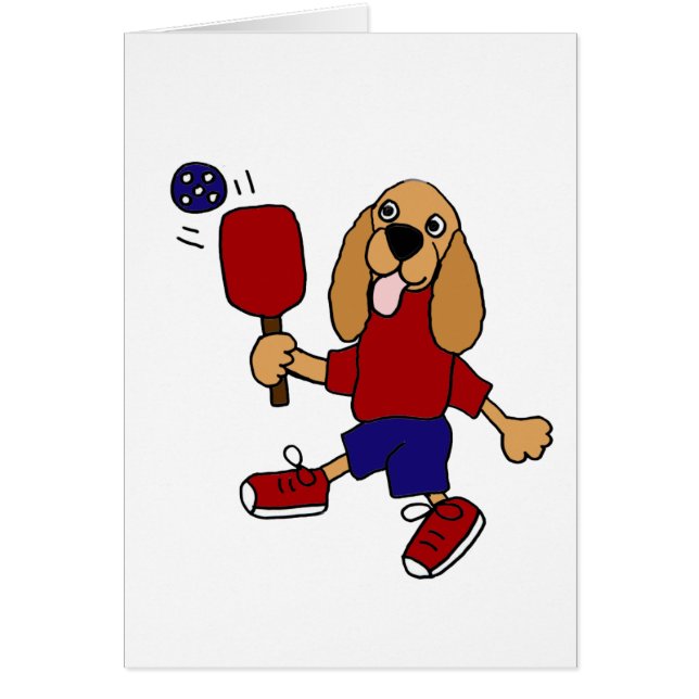 XX cocker jouant la bande dessinée de Pickleball (Devant)