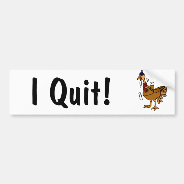 XX- Cold Turkey Cartoon Bumper Sticker (Front)