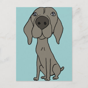 XX- Cute Weimaraner Design Postcard