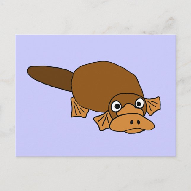 XX- Duck Billed Platypus Cartoon Postcard (Front)