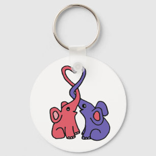 XX- Elephant Love Cartoon Keychain