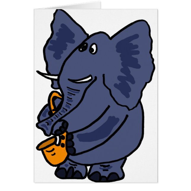XX- Elephant Playing Saxophone (Front)