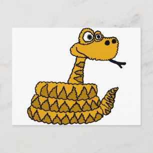 XX- Funky Rattlesnake Cartoon Postcard