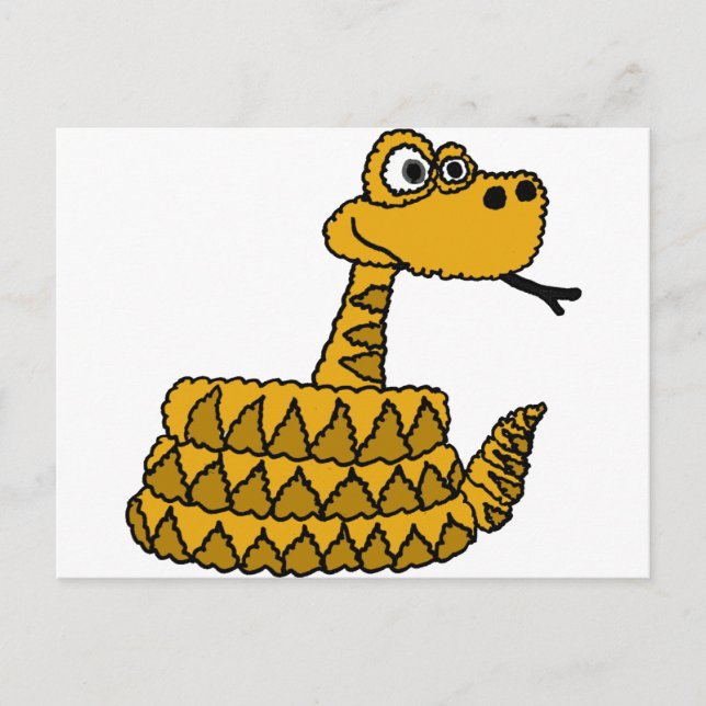 XX- Funky Rattlesnake Cartoon Postcard (Front)