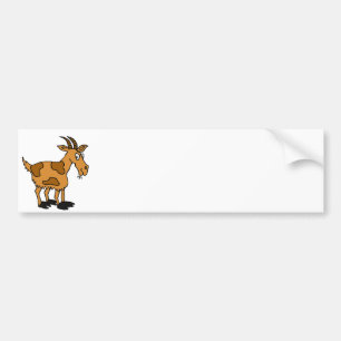 XX- Funny Cartoon Goat Bumper Sticker